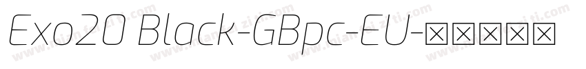 Exo20 Black-GBpc-EU字体转换